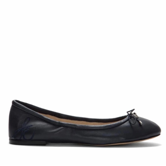 Sam Edelman Felicia Navy Nappa Leather Ballet Flats Size 9.5/ 41 - Picture 3 of 16